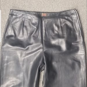 Danier black leather pants size 12